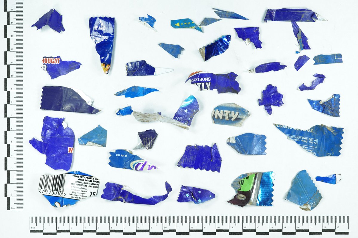 However, the more dramatic discovery was the sheer amount of plastic dug up.Despite regular cleaning & maintenance, >2,000 plastic items were found. This far outweighs replica prehistoric items or even other traces of modern life. 5/: Some of the plastic items found