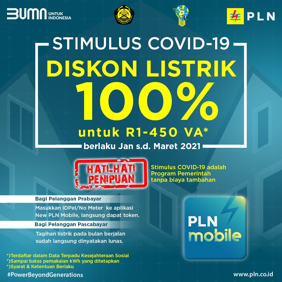 _pln_id's tweet photo. Electrizen,
PLN siap melanjutkan penyaluran stimulus listrik untuk 32 juta pelanggan rumah tangga daya 450 VA &amp; 900 VA bersubsidi serta 459.000 pelanggan bisnis &amp; industri daya 450 VA. 
#PowerBeyondGenerations #ListrikUntukSemua #ListrikUntukRakyat #NewPLNMobile #SemuaMakinMudah https://t.co/atr3nvhJqw