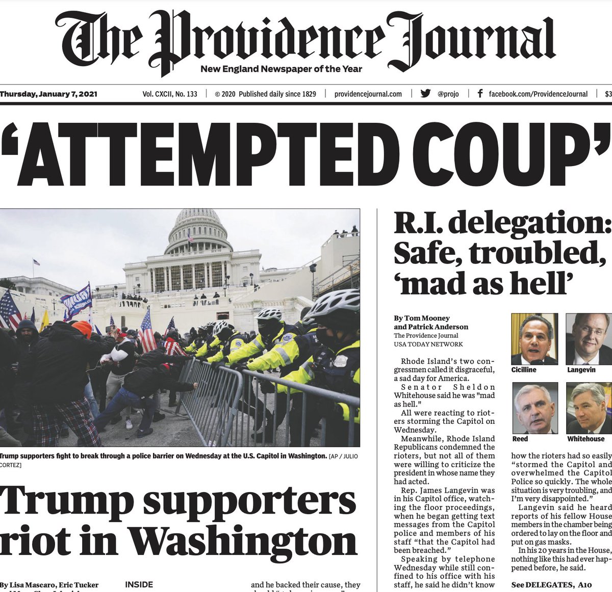 Roundup of front pages from around the country (thread)