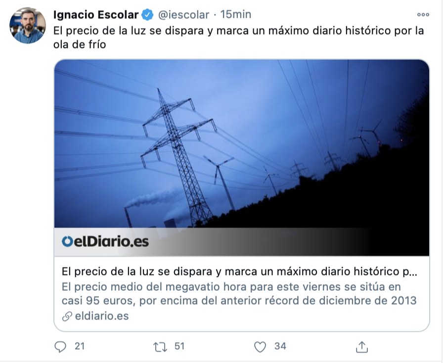 BarrachinaM's tweet photo. Cuando la izquierda gobierna "la luz se dispara por la ola de frio"

Cuando la derecha gobierna la culpa es del presidente https://t.co/dYADkrWu0P