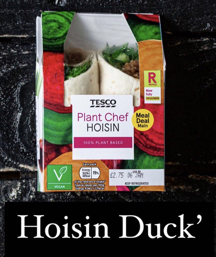 Tesco’s #veganuary sandwich range features this amazing Hoisin wrap...but why are we excited about it, the ‘duck’ is our own meat substitute made from 100% peas. Try one next time you shop, or make your own with our Simpleas plant-based Mince. Order here simpleasplantbased.co.uk