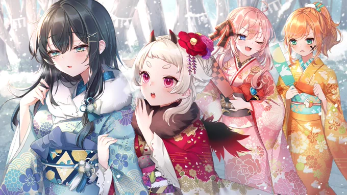 ペンタル様より、所属されているVtuberさん達のお正月イラストを描かせて頂きました。
よろしくお願いいいたします～?? 