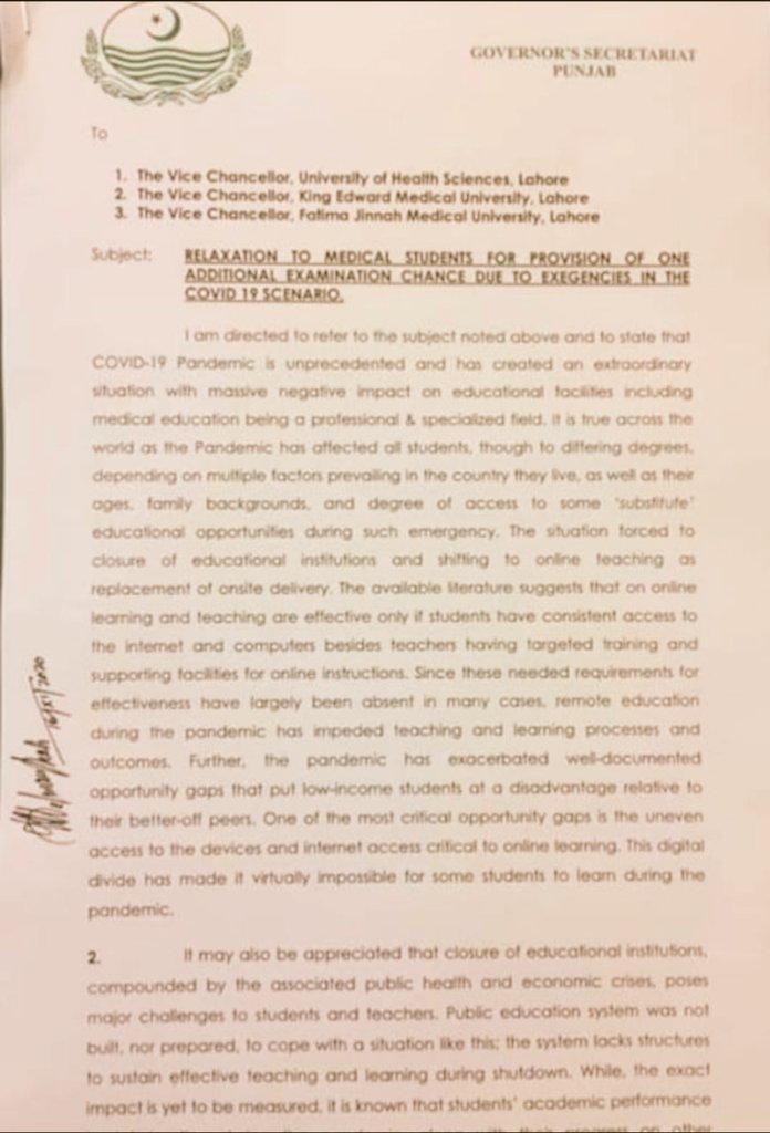 MedicalUnion2's tweet photo. Chancellor/Governor give a chance to all detained and expelled studnts for an extra chance...but VC UHS still opposing...😥
Who is the supreme authority???
#گورنر_پنجاب_وعدہ_نبھاؤ 
@ChMSarwar 
@TeamSarwar 
@fslsltn 
@Dr_YasminRashid https://t.co/LZ5Uu7Ae0g