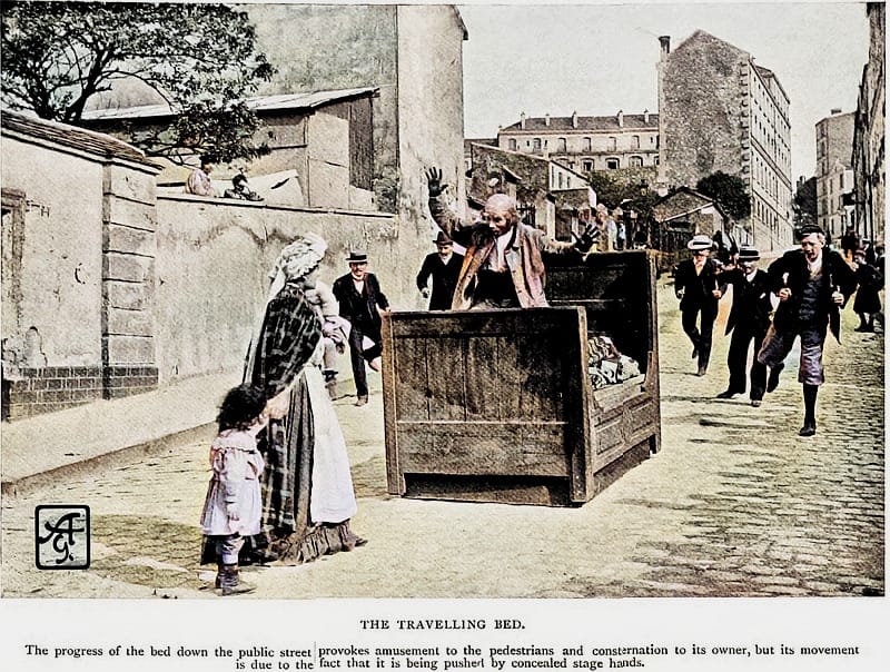 Aliceguyjr's tweet photo. https://t.co/zoMfFzv2Yl "Travelling Bed" Alice Guy 1906 #aliceguy #aliceguyblache https://t.co/irwHdeOty1