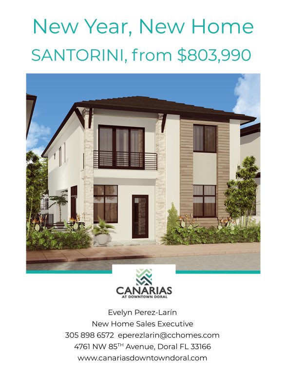 EvelynPLarin's tweet photo. #NewYear #newhome #evelynperezlarin #canariasdowntowndoral #newhomes #whyrent #ownyourhome #lifestyle #2021 #🏘🏠🏡 #myhouse #doral #Florida #sunnymiami #vaccine #COVID19 #Moderna #CovidVaccine #peace #Pfizer https://t.co/Sg1IDdzIeB