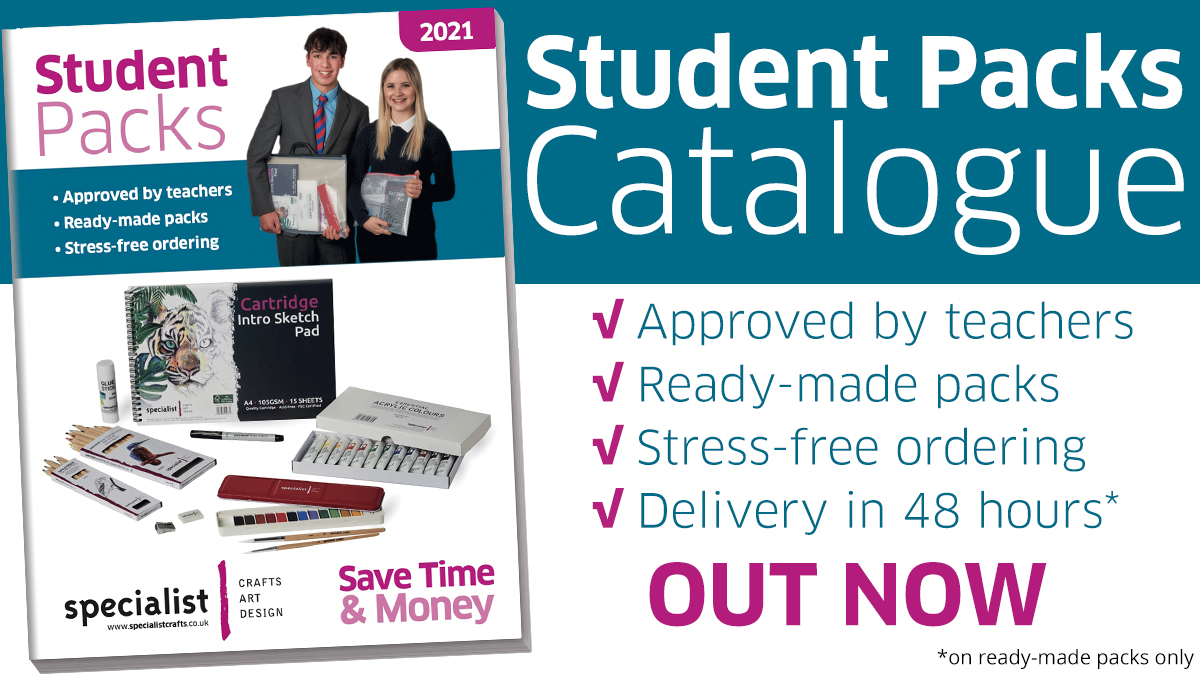 Are you scrambling for a plan?
We've got you covered with our brand new Student Packs catalogue, out now!
Let us take away the stress of ordering with over 35 ready-made packs.
With a 48-hour delivery turn around, we are ready to support your needs.
specialistcrafts.co.uk/student-packs