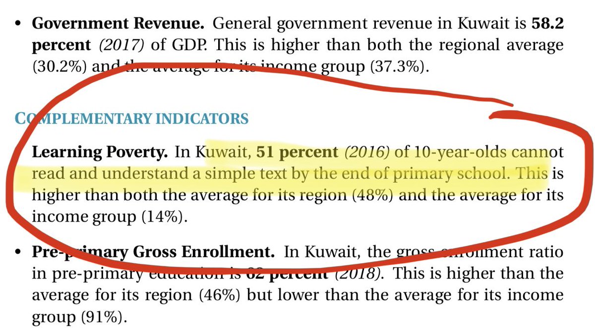 Esra_Aleisa's tweet photo. نحن حالياً نعاني بما يسمى "المجاعة التعليمية" Learning poverty 
حيث ان التقرير يشير ان 51% من اطفال الابتدائي ذوي العشرة سنوات لا يقرأون! 

https://t.co/Tkh2QUV2OI https://t.co/EINvegpQnJ