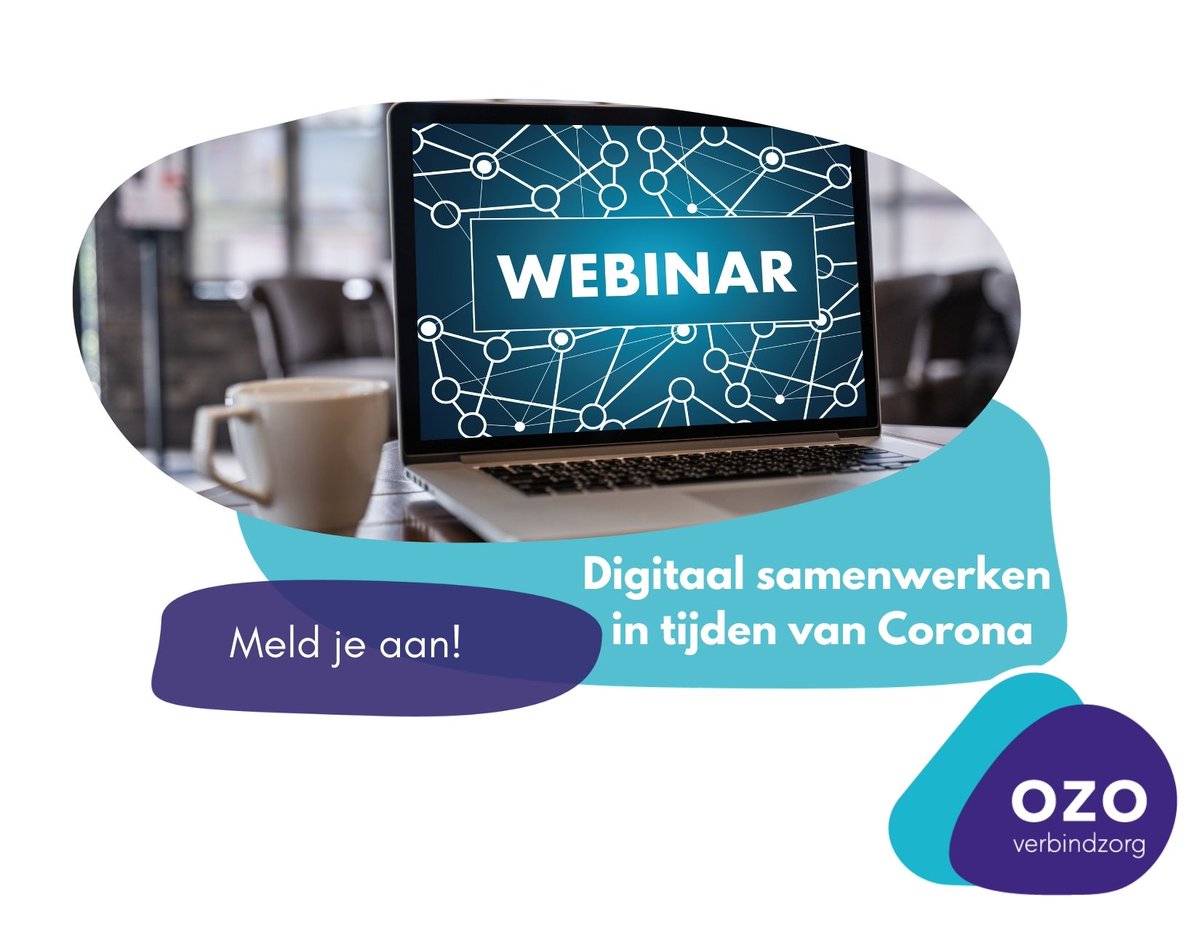 Op 18 januari om 12.30 verzorgen wij wederom de webinar: digitaal samenwerken in tijden van Corona. 
Lijkt jou dit interessant? Geef je dan op via de link: ozoverbindzorg.nl/6-digitaal-sam…