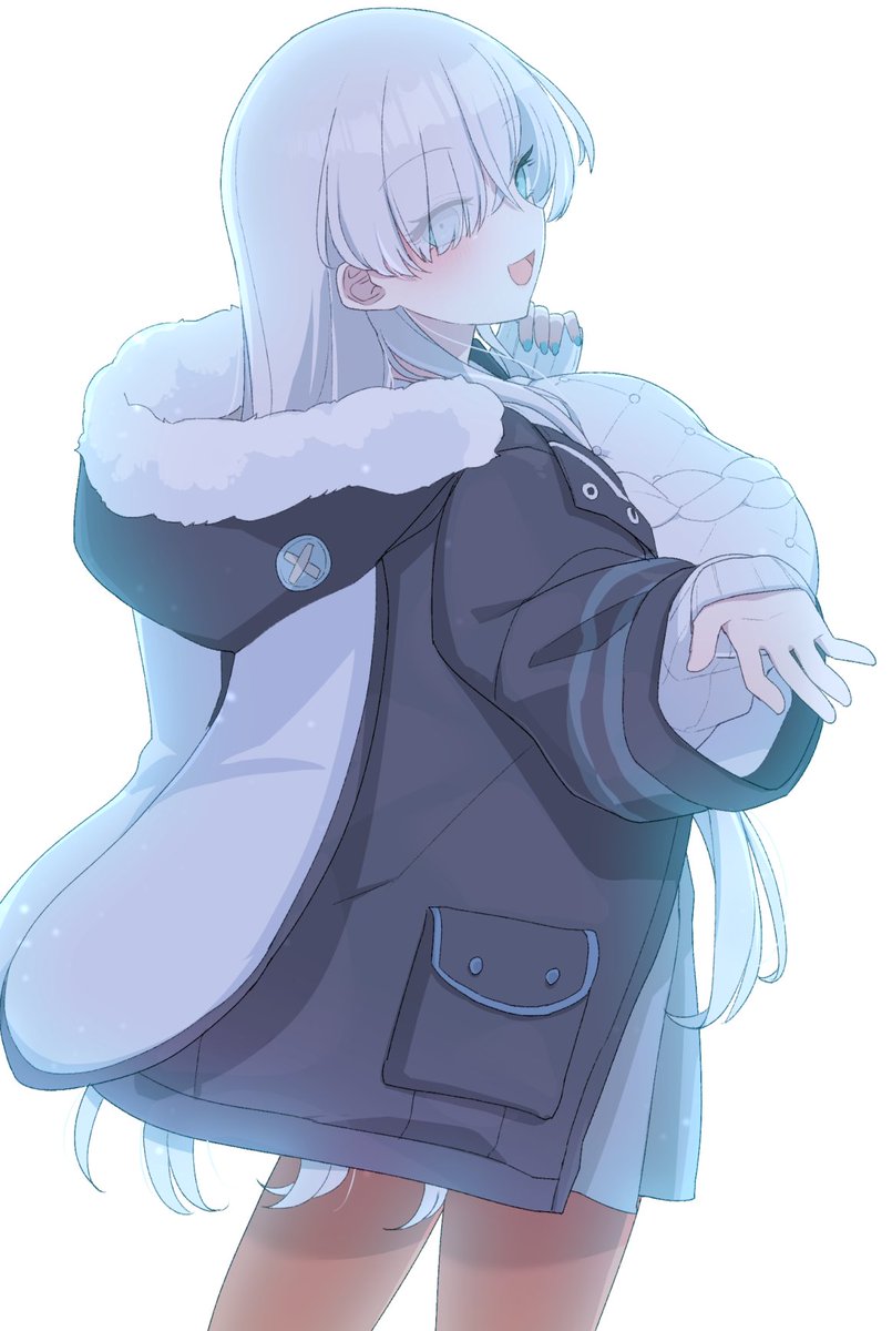 anastasia (fate) 1girl long hair hair over one eye solo looking at viewer jacket white hair  illustration images