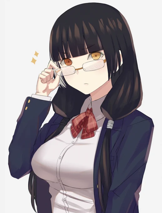 RO×ブレザー×メガネ 