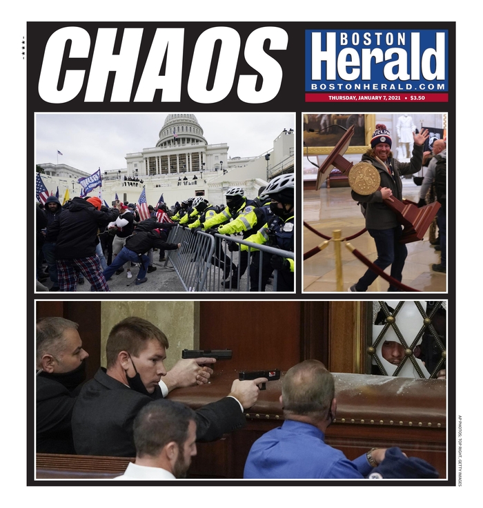Poynter's tweet photo. On front pages after pro-Trump mob storms Capitol: ‘Chaos,’ ‘Insurrection,’ a ‘Sad day for America’
https://t.co/nQ8dAmqOE3 https://t.co/5LAz2n8kjt