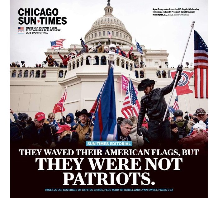 Poynter's tweet photo. On front pages after pro-Trump mob storms Capitol: ‘Chaos,’ ‘Insurrection,’ a ‘Sad day for America’
https://t.co/nQ8dAmqOE3 https://t.co/5LAz2n8kjt