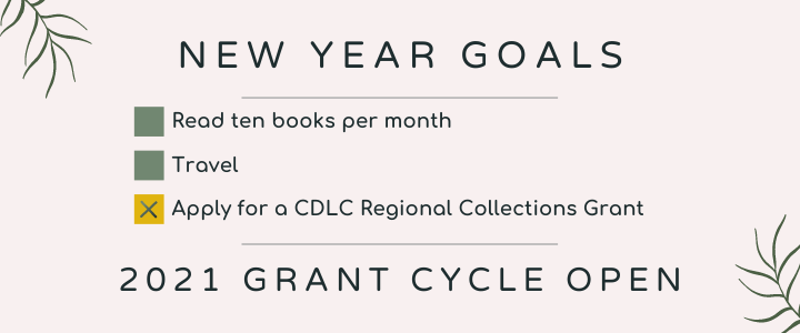 cdlc28's tweet photo. Regional Collections Grant  Now Open! https://t.co/iTtvhpYuGI https://t.co/uAoGCguORm