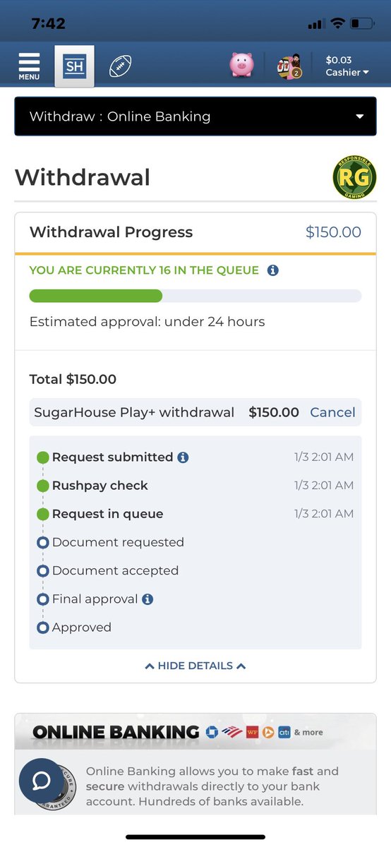 RobinGozTweet's tweet photo. @PlaySugarHouse  Take my $ quick but win &amp; it’s a problem? #FOH  #wheresmymoney #playersupportchat   #onlinecasino #dontplaysugarhouse  #unprofessional https://t.co/xswrizowTH