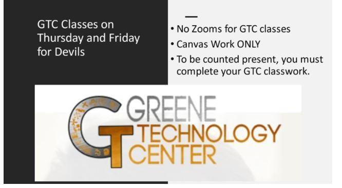 GTC Schedule for  GHS Students 1/7/2021 &amp; 1/8/2021 edl.io/n1362780