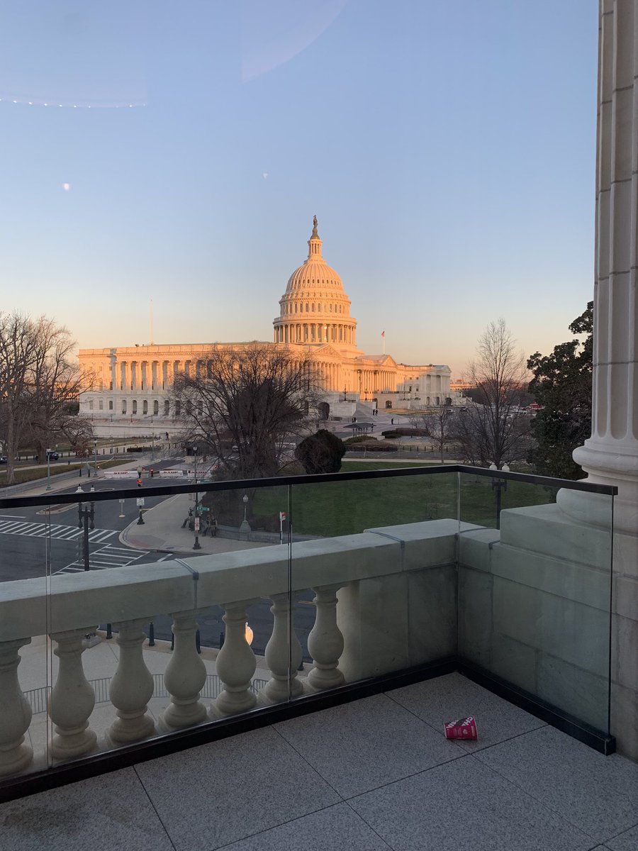 I have to take a break from my tour to go do tv -  @NBCNewsNow - but will continue when I can. In the meantime here’s a beautiful shot of the Capitol as the sun rises