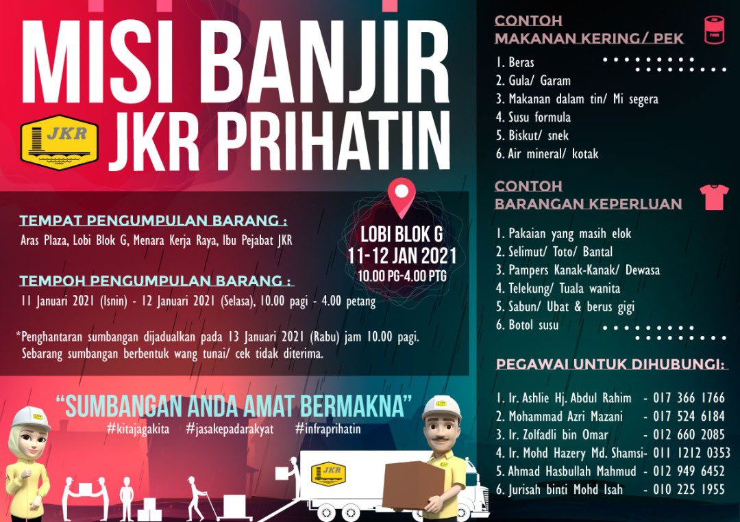 Misi Banjir JKR Prihatin.

Sumbangan anda amat bermakna.