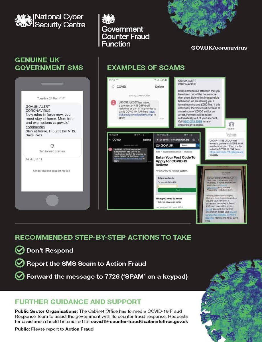 Important information about cyber scams targeting individuals about Covid-19 asking for bank details 👇💷

This is wrong and the NHS would not ask for such details ✖✖✖

Please share far and wide.