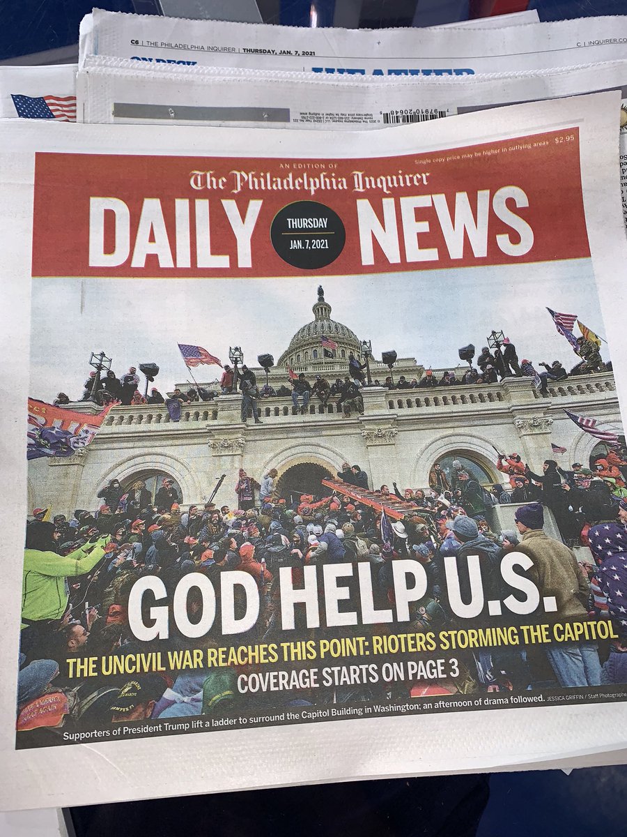 The Front Cover of Philly’s Daily News this morning.