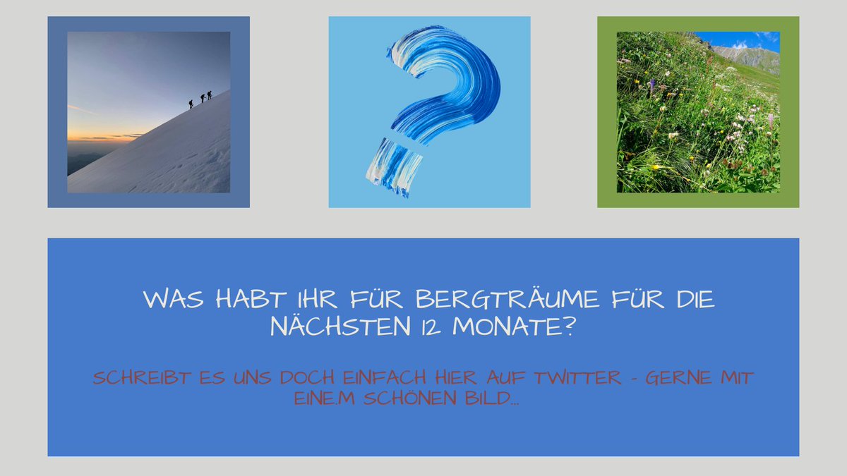 BMSBergschule's tweet photo. Wir sind sehr gespannt auf Eure Träume in den nächsten 12 Monaten 🤩...
Lasst uns mitträumen und schickt uns ein Traumziel mit einem Bild ➡ ganz einfach hier auf Twitter.

❤liche Grüße
Dein Blue Mountain Spirit Team https://t.co/kTUpUp8ltV