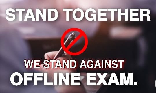 HbtuC's tweet photo. Conduction of offline examination during pandemic includes travel of several hours.
It is the matter of highest concern of our parents.
We can't risk our lives.

#HBTU_WITH_ONLINE_EXAMINATION 
@CMOfficeUP @narendramodi @ugc_india @DrRPNishank https://t.co/vqhKJgJ2Zy