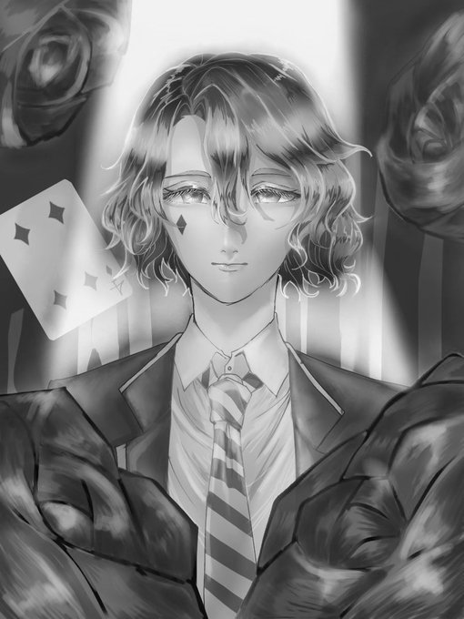 絵をモノクロにするとかっこいいのtwitterイラスト検索結果