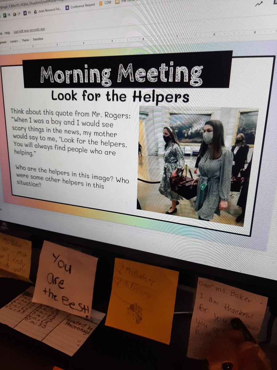 its_missbaker's tweet photo. This morning I will let my students talk. I will let them feel. I will try my best to answer their questions. Then I will remind them of the good in the world; the helpers. As educators, what we do in this moment is more important than we will ever know. https://t.co/JE0oxdqeyC