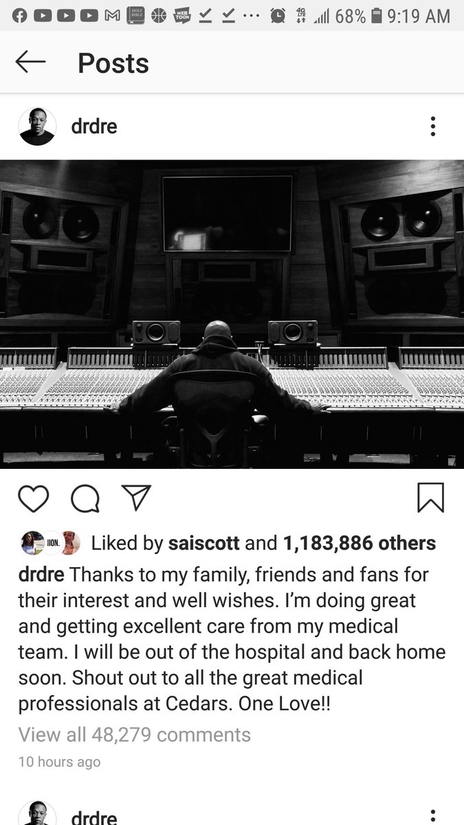 NMoH's tweet photo. Dr. Dre is back home recovering from a brain aneurysm 🙏.
#nmoh #hiphop #hiphopculture #drdre #westcoast https://t.co/L4P6OgclkV