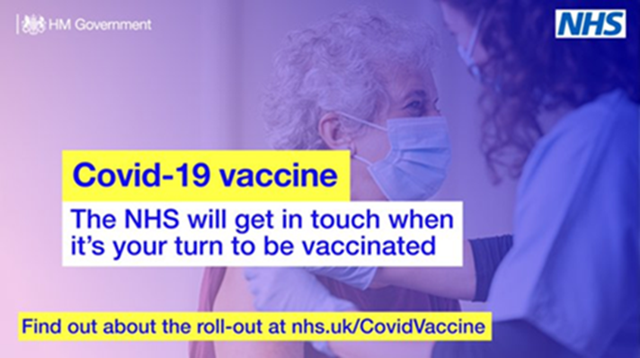 RBKingston's tweet photo. The #COVID19 vaccination is currently being offered to people most at risk from coronavirus.
 
The NHS will let you know when it's your turn to have the jab.
 
Find out more:
➡️ https://t.co/D42OkNSsBz https://t.co/3TgjBpahED