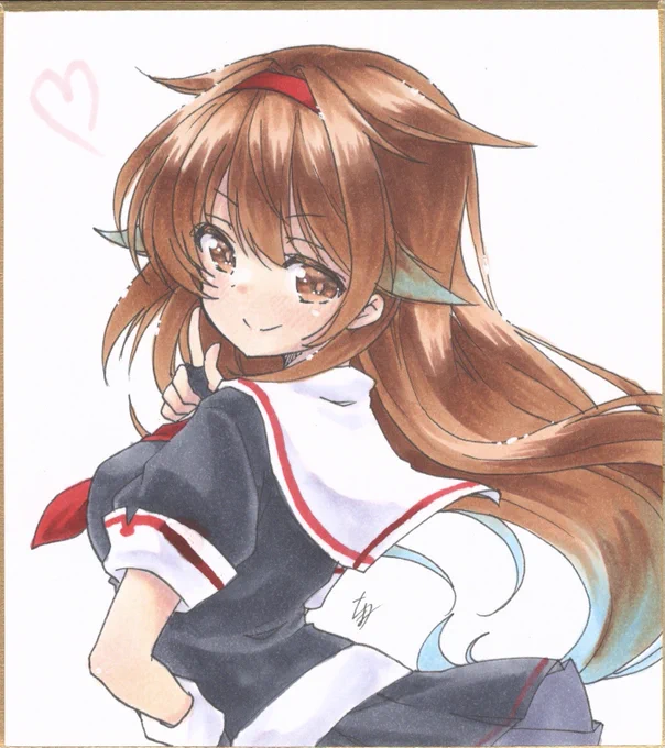 『あたしが、いっちばんいい年にしてあげる♡』

 #艦これ版真剣お絵描き60分一本勝負_20210107
 #艦これ版深夜の真剣お絵描き60分一本勝負 
#白露 
インクボチャした…? 