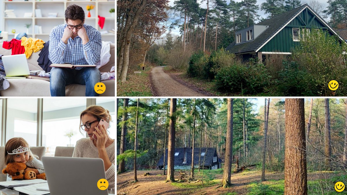 Beste een klus thuiswerken en ook nog voor juf of meester spelen. Maak van een nood een deugd: niet thuis werken maar neem je gezin mee naar het bos! wolfskuil.nl/nieuws/bijzond… #ommen #overnachten #Visitoost