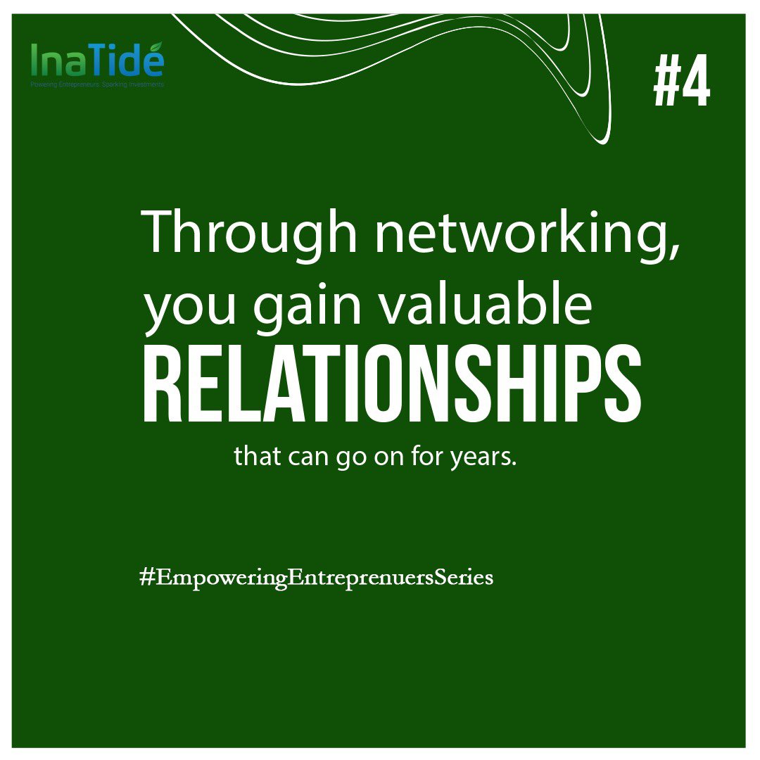 Share some networking tips in the comments below #InaTidé  #Entrepreneurs  #Africa  #Networking  #LinkedInCommunity  #sdg7  #Cleanenergy