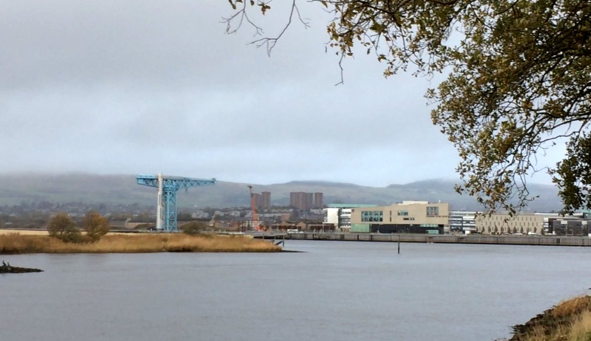 10.Straight ahead would take you to the Titan Crane, Clydebank Dock, the angular and dramatic architecture of West College Scotland - and pretty much anywhere in the world half as exotic as these mentioned - via the river Clyde…