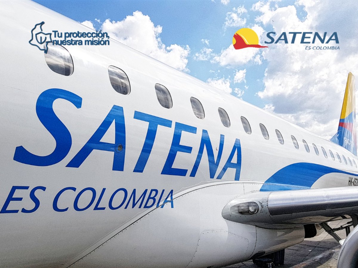 AerolineaSatena's tweet photo. Un feliz jueves de #TBT en que recordamos con el corazón nuestro poderoso #EMB170 surcando los cielos de Colombia, volando donde las demás no llegan ✈️🥰
#SATENAesColombia 🇨🇴 https://t.co/2kWATe1743