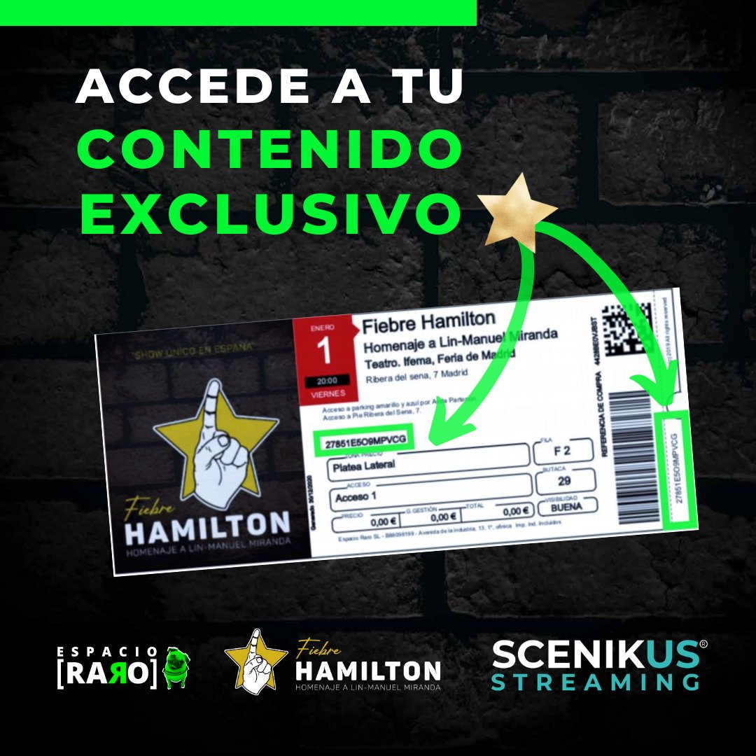espacio_raro's tweet photo. ⭐ÚLTIMOS SHOWS EN MADRID⭐Dispuestos a darlo todo! Solo quedan 2 FUNCIONES de #FiebreHAMILTON, hoy 7 mañana 8 de enero en sesión de las 20h. Puedes hacerte con tus entradas en https://t.co/9z5nJ9bNB1
Y de REGALO con tu entrada VIDEOS EXCLUSIVOS a través de @Scenikus Descúbrelos! https://t.co/b6ikAl2cdI