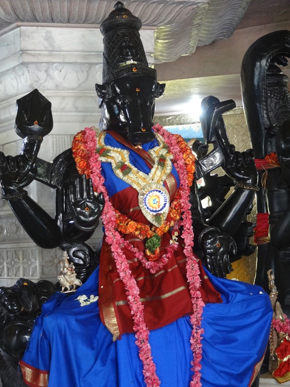 The first goddess is varahi Amman , most of know her as a Hindu & Buddhist goddess ..Now here one can see interesting iconography of 'varahi Amman' which u won't find anywhere else ,one can see the tirthankara sitting on her forehead.