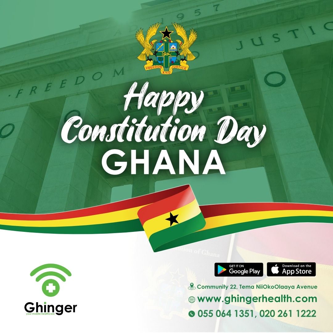 GhingerC's tweet photo. Freedom in mind, faith in words. Pride in our hearts and memories in our souls. Let's salute the nation on Constitution Day.
For your health freedom, contact Ghinger Health on +233550641351 to speak to a Doctor today.
#ghinger #yourhealthcarepartner #ghana #freedom #health https://t.co/xxqHgUn4uC
