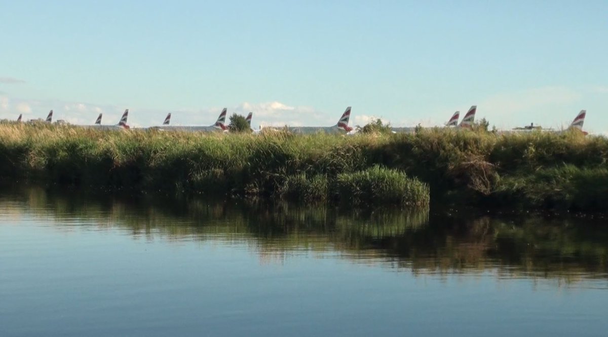 24.And for the aircraft enthusiasts among you, the impressive but incongruous sight of an array of Covid-grounded BA flying machines.I’m wondering at this point if ‘Security risk’ applied to me?  #SWAT