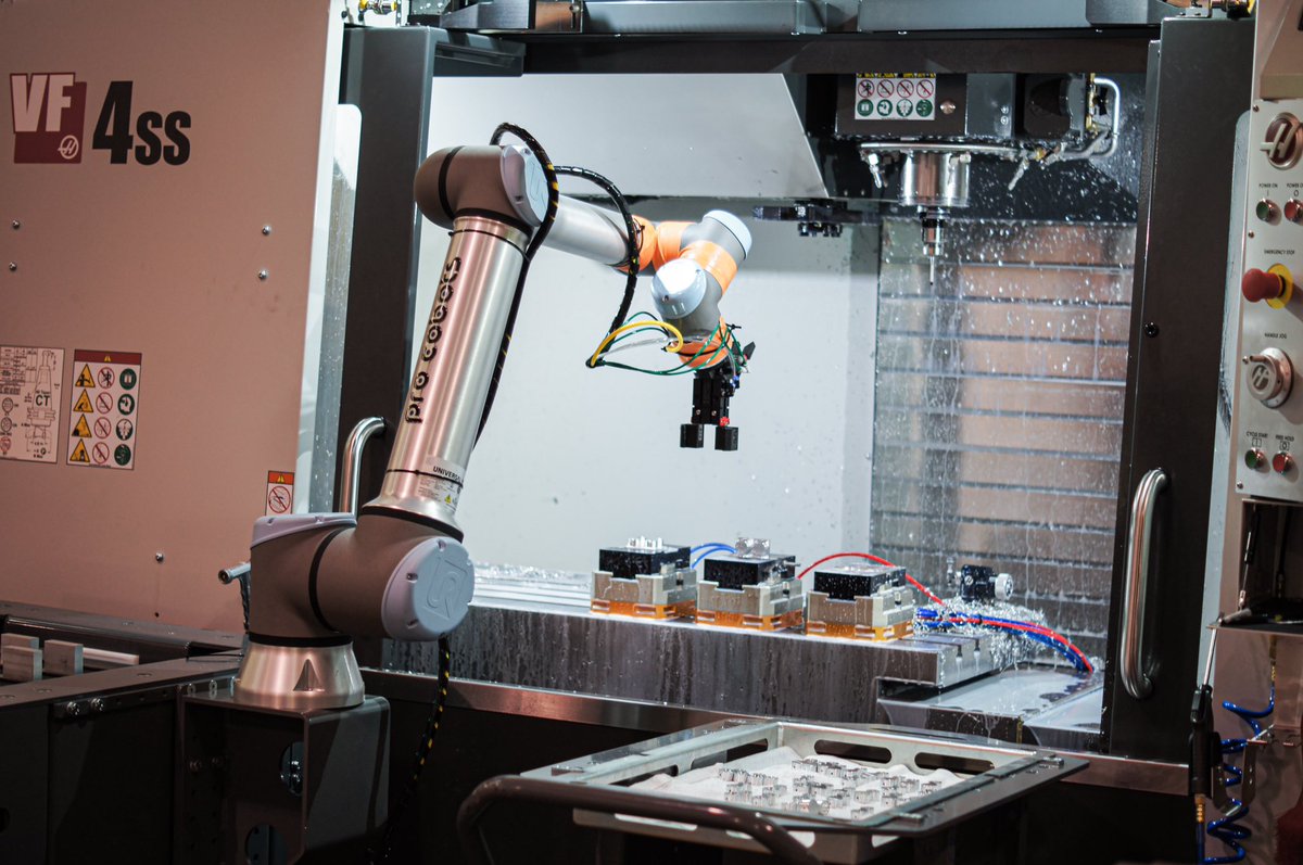 ProCobots's tweet image. ProCobots ProFeeder series, integrates with a collaborative robot arm from Universal Robots, and enables factories to implement a standardized robot cell that’s movable. This takes away the hassle of integrating and designing a customized robotics cell. 
procobots.com