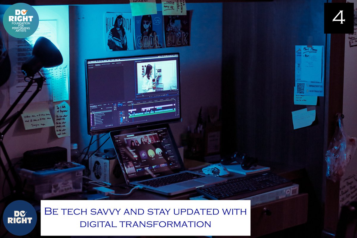 DoRight_Fndn's tweet photo. 4. Be tech savvy and stay updated with the digital transformation

We at DRFPA, encourage more and more artists to become tech savvy- Stay updated with the latest trends and news from the industry and stay connected with the same.

#techsavvy #technologytrends #DigitallyConnected https://t.co/ZzK6Zb1xVl