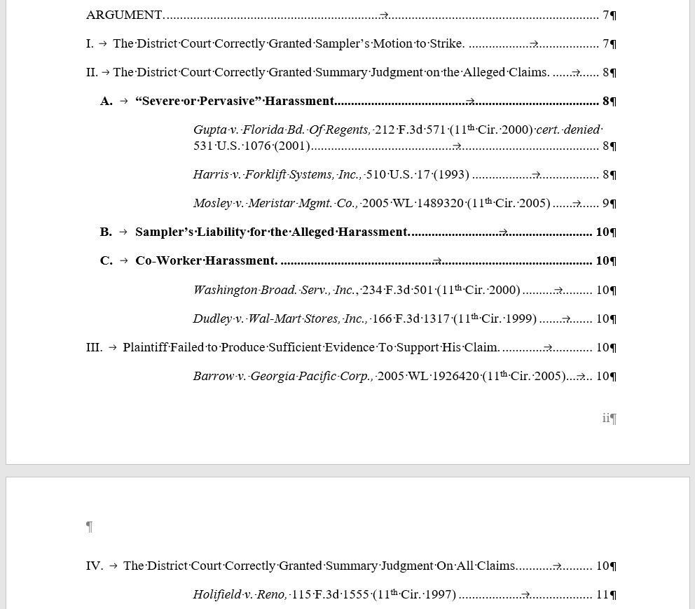 legalofficeguru's tweet photo. Can #msword produce a Table of Points &amp; Authorities? Not with the Table of Authorities feature, but you can do it by hacking Table of Contents. https://t.co/d7YGyxiYS9 https://t.co/k1CbkQX5JT