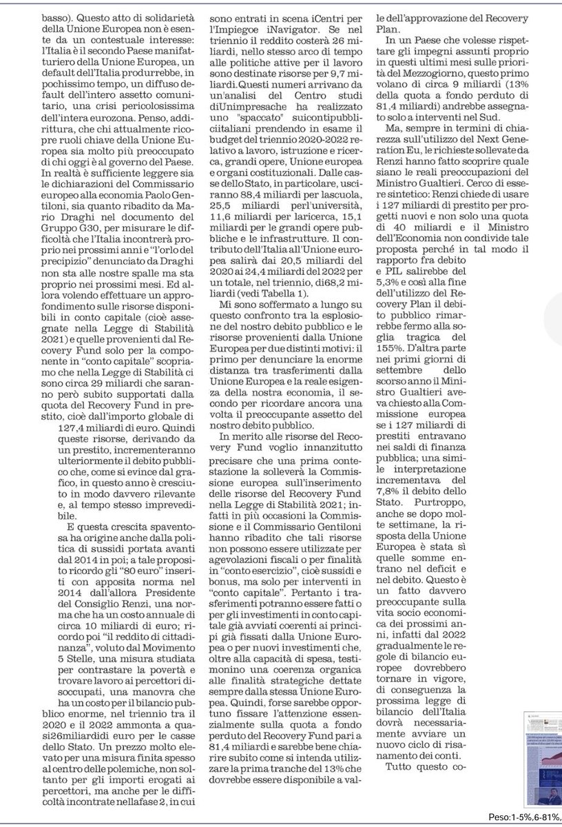 AnnaOvidi's tweet photo. La #pandemia ci lascerà un danno di 800 miliardi #Oggi #7gennaio #rassegnastampa #Incalza #Sud #Italia #Governo #Conte #Provenzano #Patuanelli #Gualtieri #DeMicheli #Renzi #M5S #redditodicittadinanza #RecoveryFund #RecoveryPlan @IlQuotidianodelSud https://t.co/a8q7OVouSW