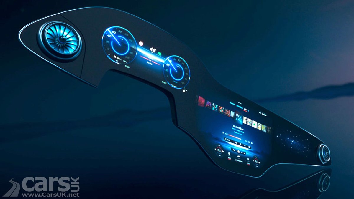 CarsUK's tweet image. New Electric Mercedes EQS MBUX Hyperscreen Revealed – And, my, it’s a big ‘un #MercedesEQS #Hyperscreen carsuk.net/new-electric-m…