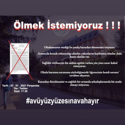 #avüyüzyüzesınavahayır