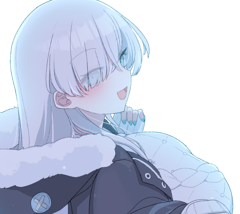 anastasia (fate) 1girl long hair solo looking at viewer smile white background blue eyes  illustration images