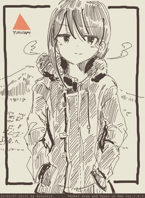 富士吉田の志摩リン #yurucamp #tegaki_dt 