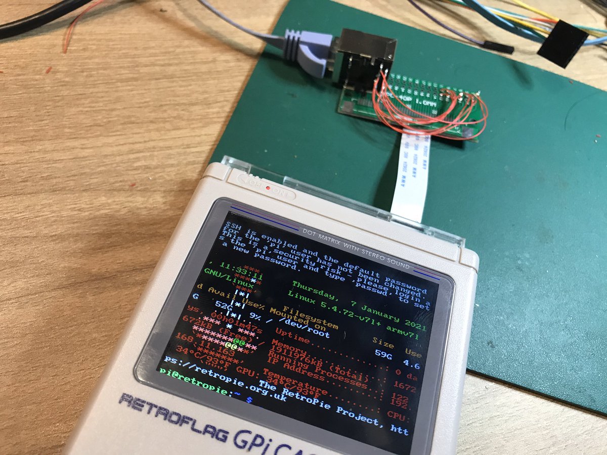 RgRDev's tweet photo. Yes, you can enable the built-in Ethernet controller of CM4 on GPiMate+ now, you just need an adapter for it.
I just made a rough sample for testing, and it works. Drawing Ethernet adapter PCB now!
#RetroGaming #retrogamer #gpimateplus #retropie #raspberry #cm4 https://t.co/aayWRkfKE2