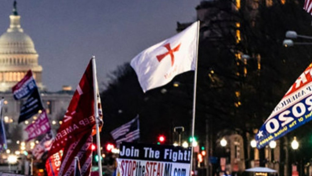 Variations on a theme... Templar crosses, and the country of Georgia, is this suggesting a Christian crusade? Is it anti-Islam? Did the person bringing the country of Georgia flag like all the crosses or were they looking for the State of Georgia flag...?  #CapitolBuilding