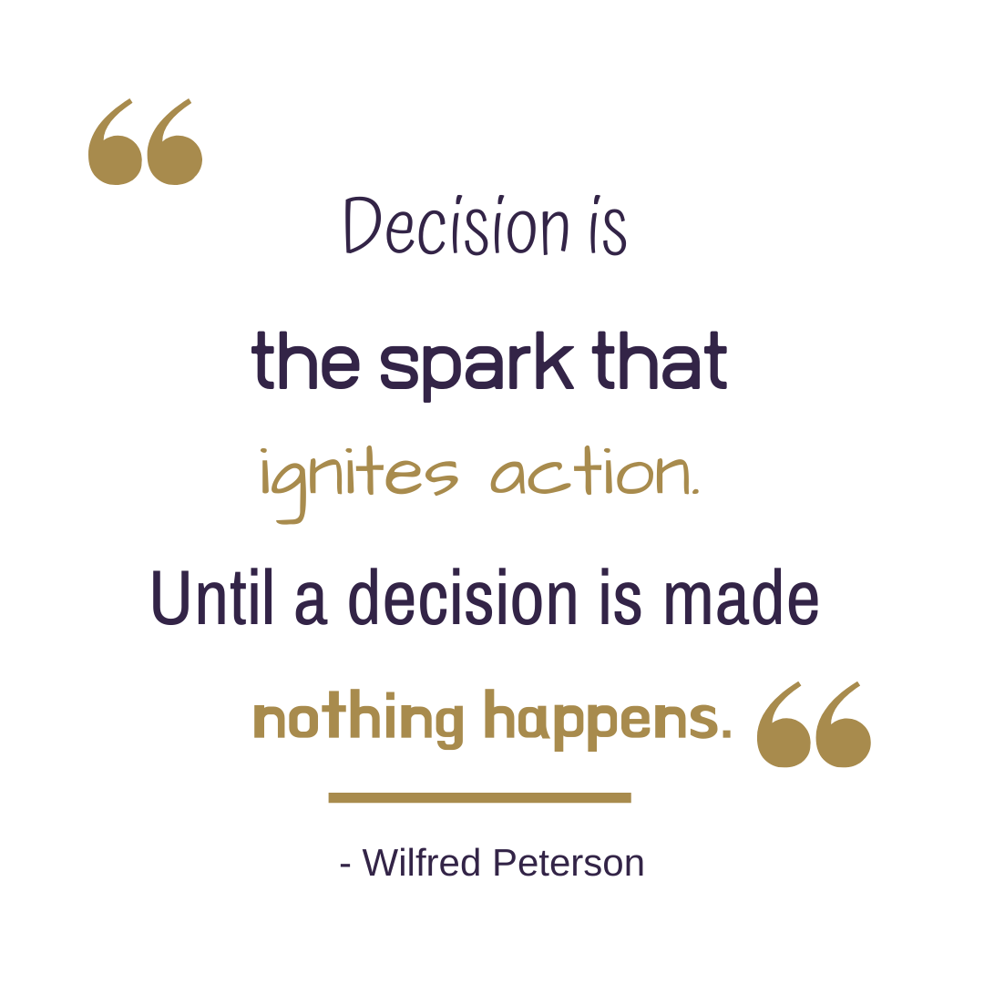 Decision is the spark that ignites action 🔥 
Until a decision is made  
nothing happens.

Choose love and decide to take the first step today
➡️ Contact me to schedule a first call.