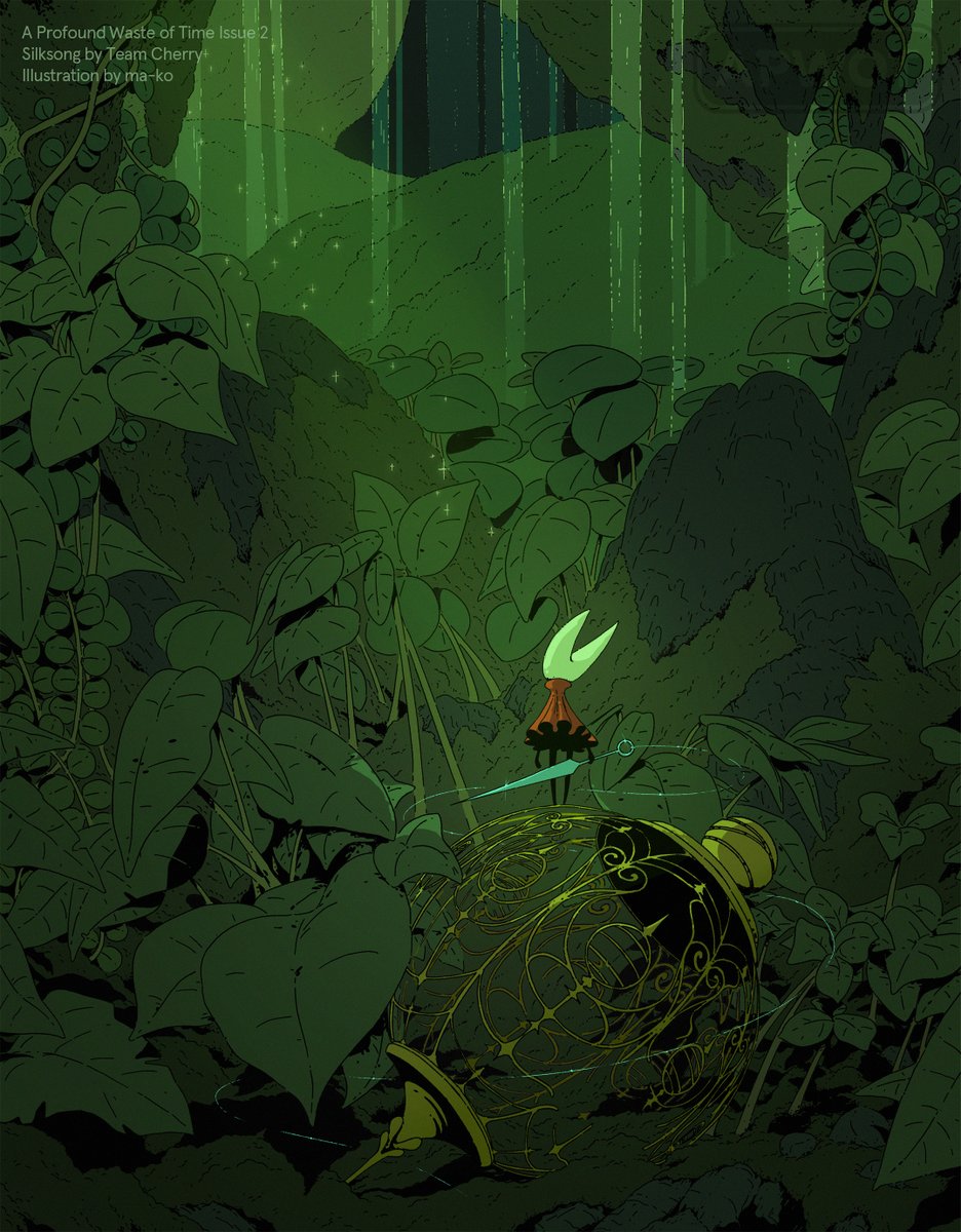 silksong piece for <a href="/APWOTmag/">APWOT</a> / apwot.com

apwot is a games magazine that solely uses illustrations for its articles and has no advertising. this is one of several pieces for the <a href="/TeamCherryGames/">Team Cherry</a> interview in the upcoming issue.